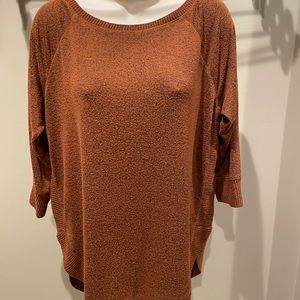Maurices Rust Sweater 3/4 Sleeve Tunic Medium